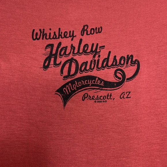 Harley Davidson Whiskey Row Prescott Arizona Modern Graphic V Neck T Shirt - Picture 5 of 9